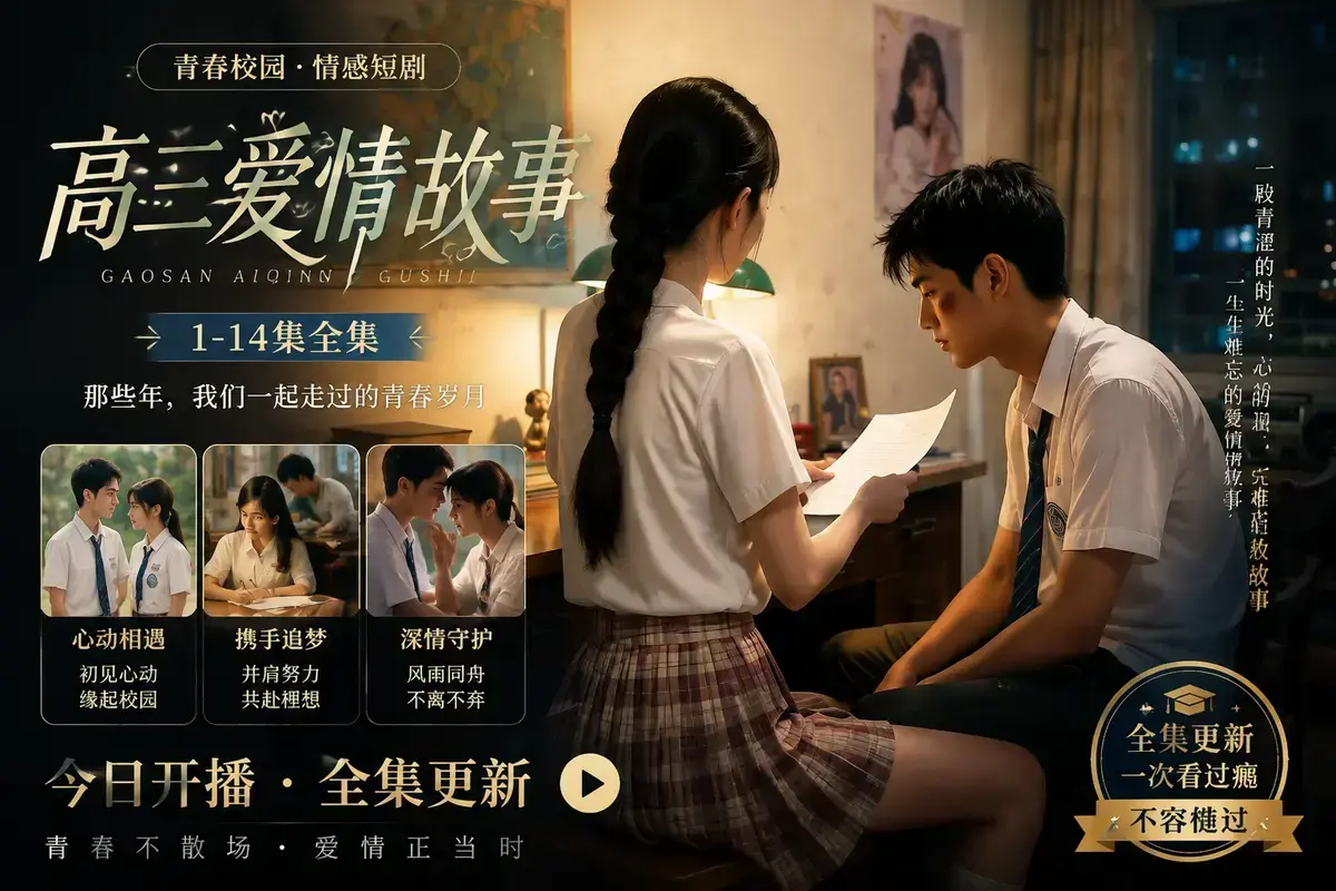 《AI 短剧高三爱情故事》高清完整版在线观看 - 校园恋曲初见心动误会虐心毕业告白 - 中字无删减版全集资源网盘下载